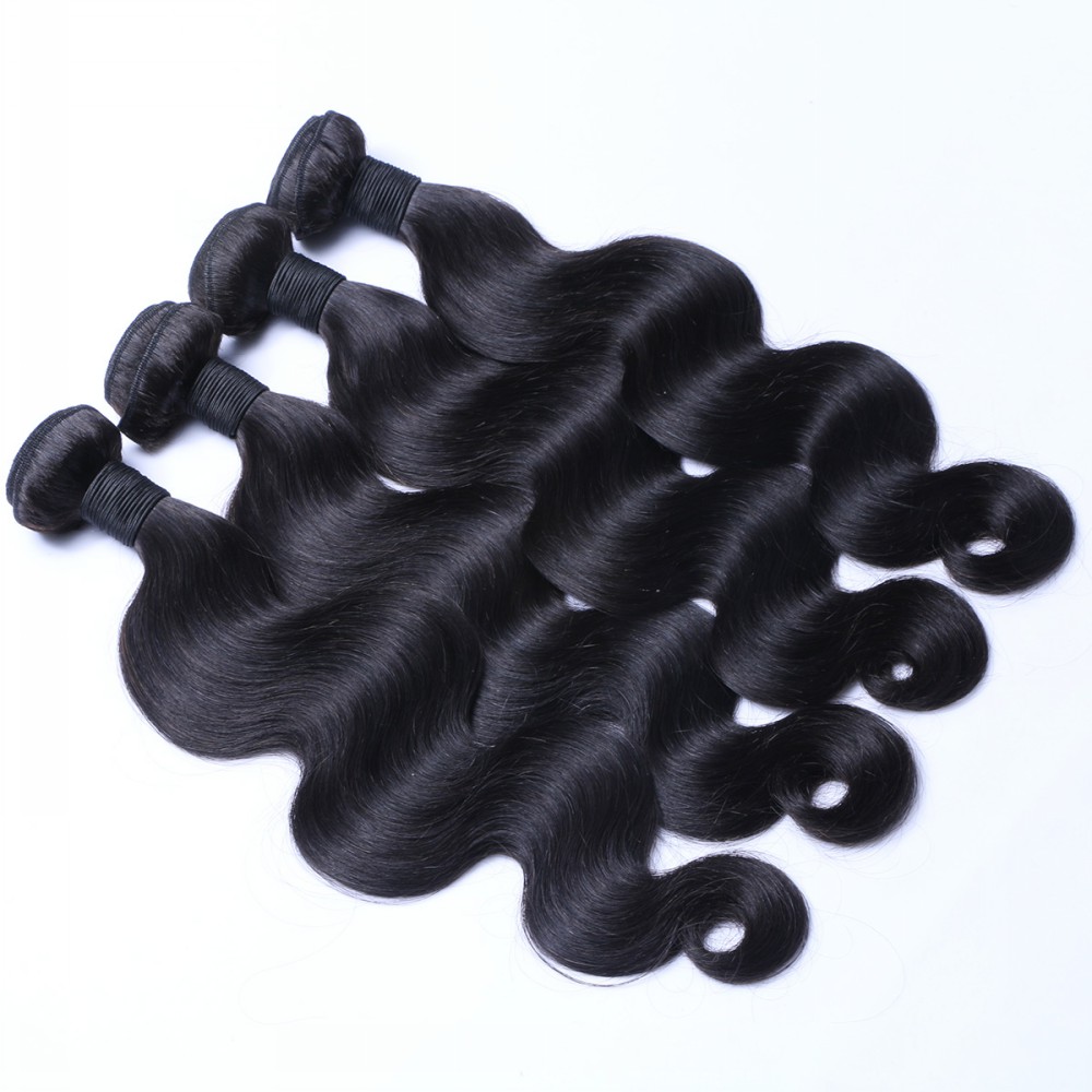 Nature color human hair weave virgin hair  HN101